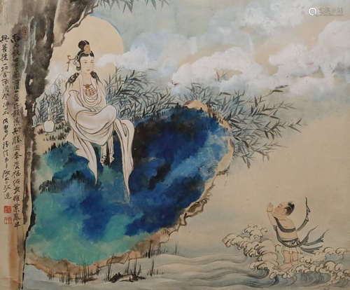 张大千画心