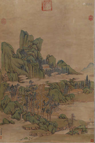 清代永瑢山水立轴