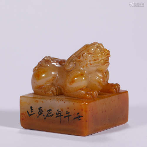 清代寿山田黄印章