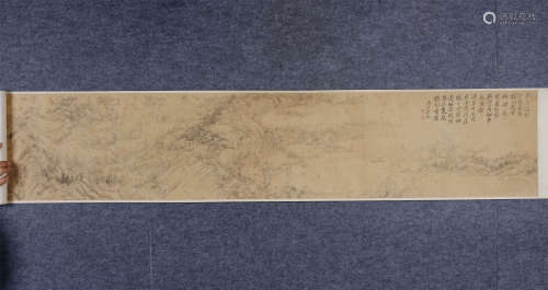 恽南田(1633-1690) 溪山泛舟  设色绢本 手卷