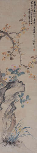 吴待秋(1878-1949)、张熊(1803-1886) 芬芳图  设色纸本 立轴