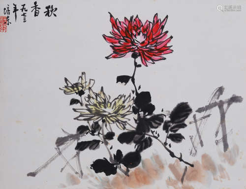 王培东(b.1941) 秋香 1973年作 设色纸本 立轴