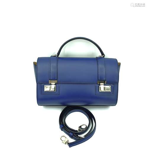 A MOYNAT NAVY BLUE HANDBAG