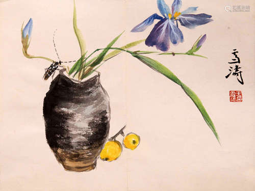 WANG XUETAO, ATTRIBUTED TO, FLOWER AND GRASS BUG