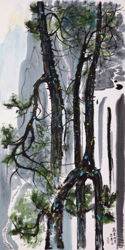 WU GUANZHONG, ATTRIBUTED TO, REMEMBERING LI BAI IN MOUNTAIN ...