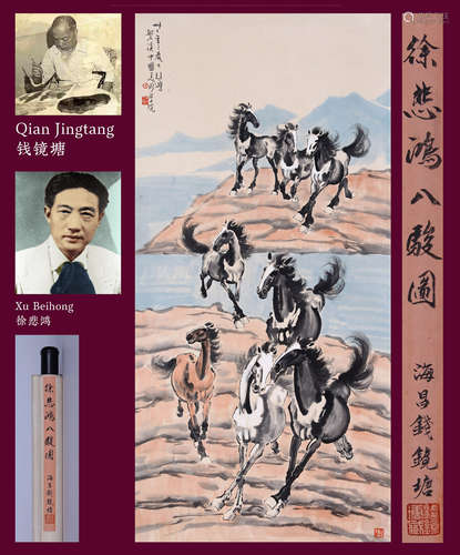 XU BEIHONG, ATTRIBUTED TO, EIGHT HORSES