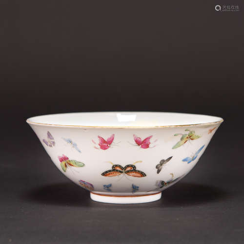 A FAMILLE ROSE BUTTERFLY BOWL, GUANGXU PERIOD