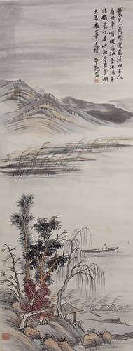 仿石涛山水，吴观岱，纸本立轴
