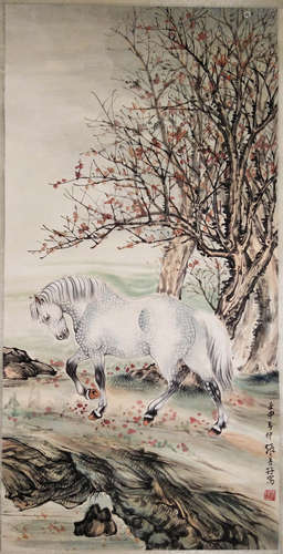 骏马图，張善子
