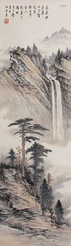 山水，黄君壁，设色纸本立轴