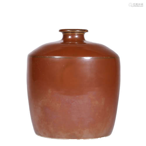 定窑紫金釉嘟噜瓶