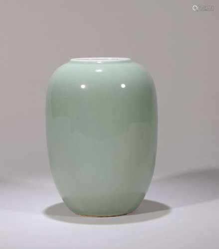 A CELADON GLAZED JAR