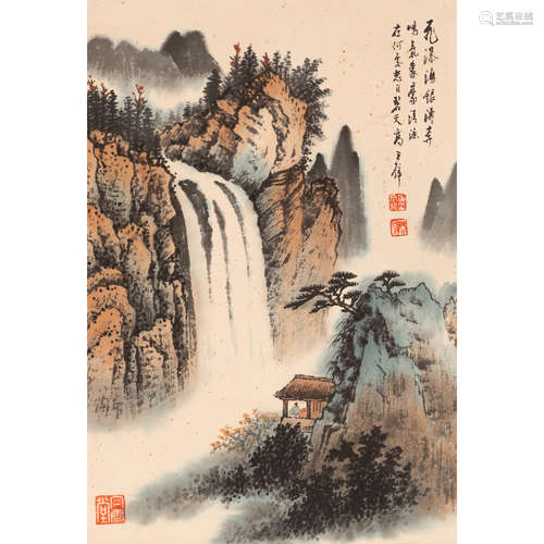 A CHINESE PAINTING OF LANDSCAPE