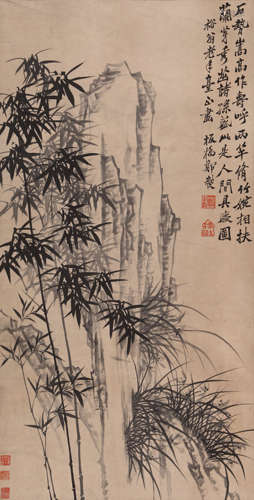 ZHENG BANQIAO, ATTRIBUTED TO, BAMBOO AND STONE