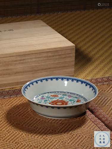 A DOUCAI‘FLOWER’WATERPOT,MARK AND PERIOD OF YONGZHENG