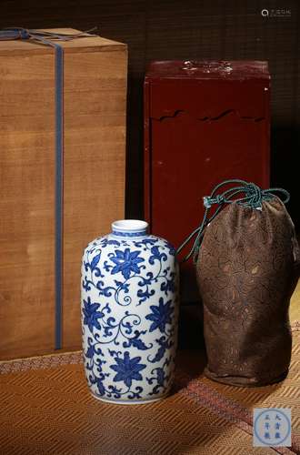 A BLUE AND WHITE ‘FLOWER’JAR,MARK AND PERIOD OF YONGZHENG