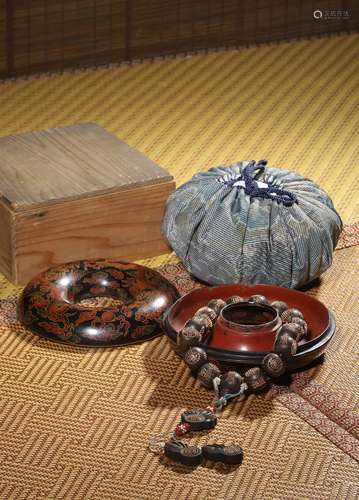 A STRING OF ALOESWOOD BEADS,QIANLONG PERIOD
