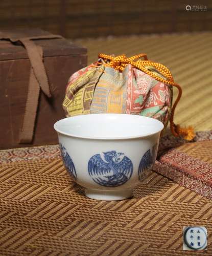 A BLUE AND WHITE‘PHOENIX’BOWL,MARK AND PERIOD OF XUANDE