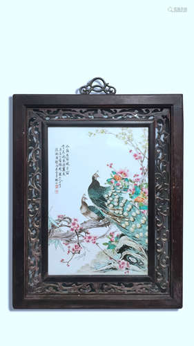 A FAMILLE-ROSE‘FIGURE’PLAQUE,REPUBLIC PERIOD