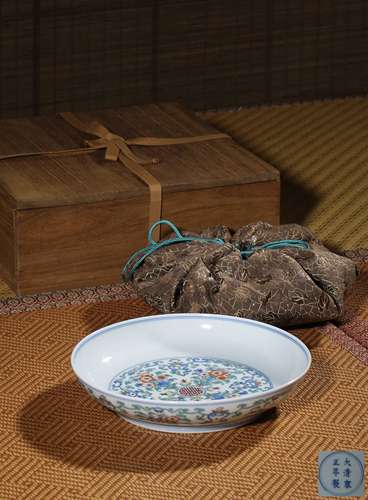 A DOUCAI‘SHOU’DISH,MARK AND PERIOD OF YONGZHENG