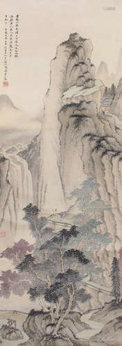 1835-1902 吴大徴  山水 纸本 立轴