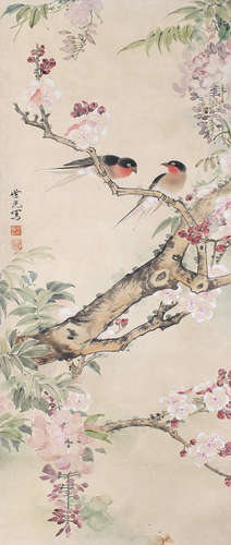 1916-1999 田世光  花鸟 设色纸本 立轴