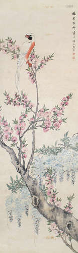 1772-1844 董棨  花鸟 设色纸本 立轴