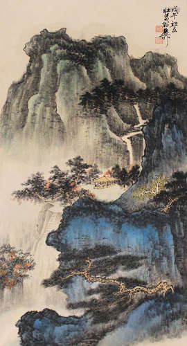 1910-1997 谢稚柳  山水 纸本 立轴