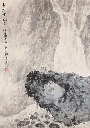 1904-1965 傅抱石  山水 设色纸本 立轴