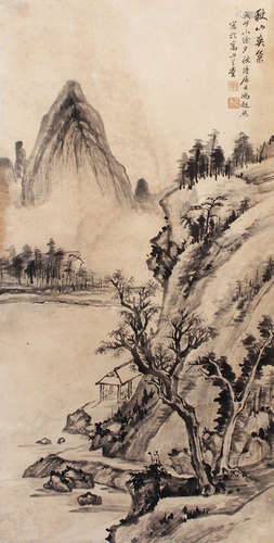 1882-1954 冯超然  秋山爽气 纸本 立轴