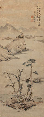 1575-1629 李流芳  山水 纸本 镜片