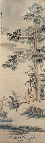 1804-1874 汤禄名  仕女 纸本 立轴