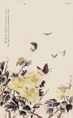 1899-1973 李秋君  蝶恋花 纸本 立轴