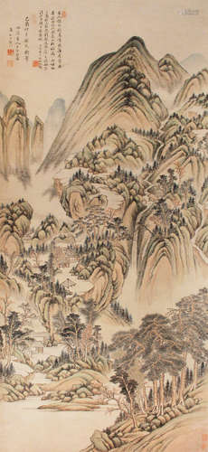 1592-1680 王时敏  山水 纸本 立轴