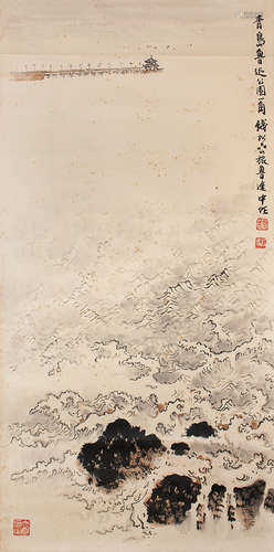 1899-1985 钱松嵒  青岛鲁迅公园 纸本 立轴