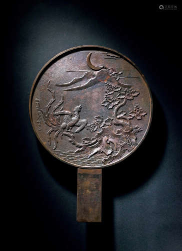 江戶時期 鳳凰登枝望月鏡