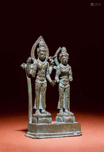 九至十世紀 濕婆與帕爾瓦蒂立像
