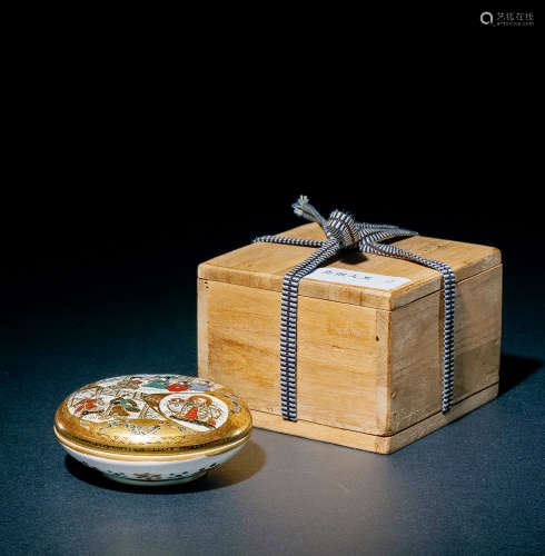 明治時期 薩摩燒粉盒