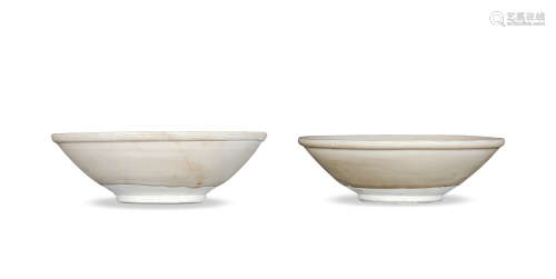 定窯白瓷碗兩件