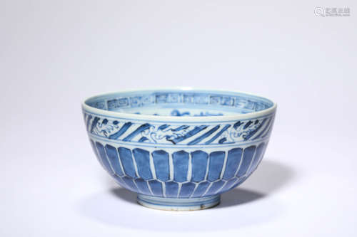 A Blue And White Flower Bowl