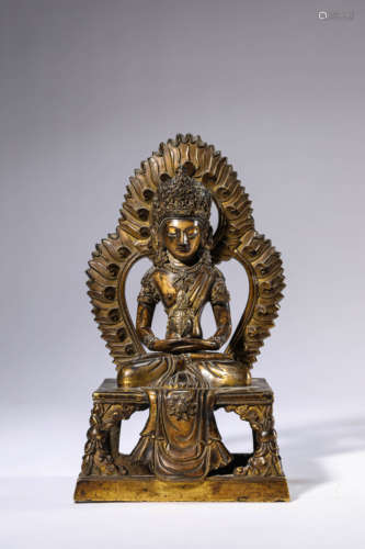 A Gilt-Bronze Figure Of Amitayus