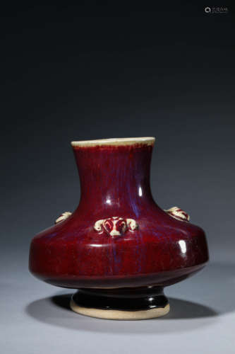 A Jun Aubergine-Glazed Vase