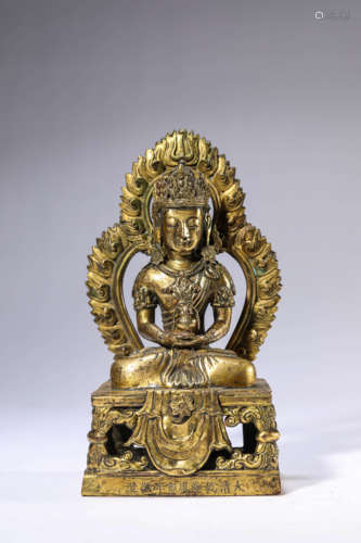 A Gilt-Bronze Figure Of Amitayus