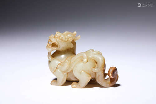 A Carved Jade Mythical Beast