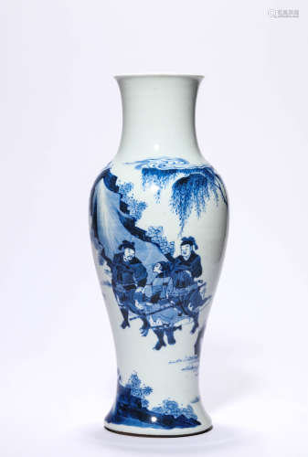A Blue And White Figure Vase