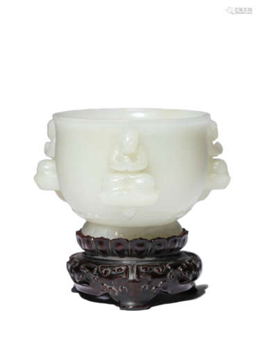 A Carved Jade Cup