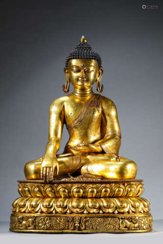 A Bronze Figure Of Buddha Shakyamuni