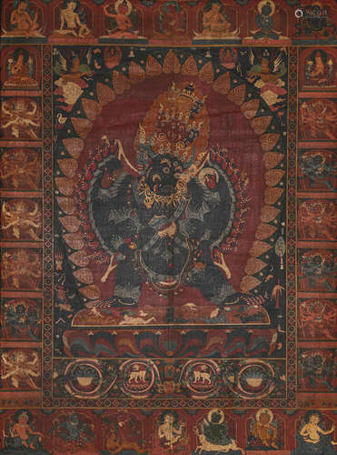 A Thangka Of Mahakala