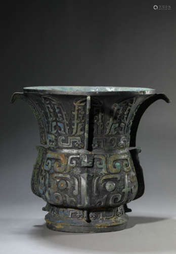 A Bronze Zun-Form Vase