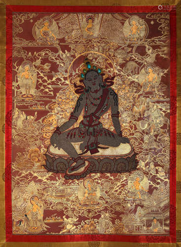 A Thangka Of Avalokitesvara